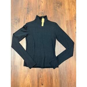 SKIMS SHEER Cashmere Turtleneck - Onyx Size XS NWT #1468